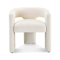 Chaise de salle à manger Japandi – Lin blanc cassé