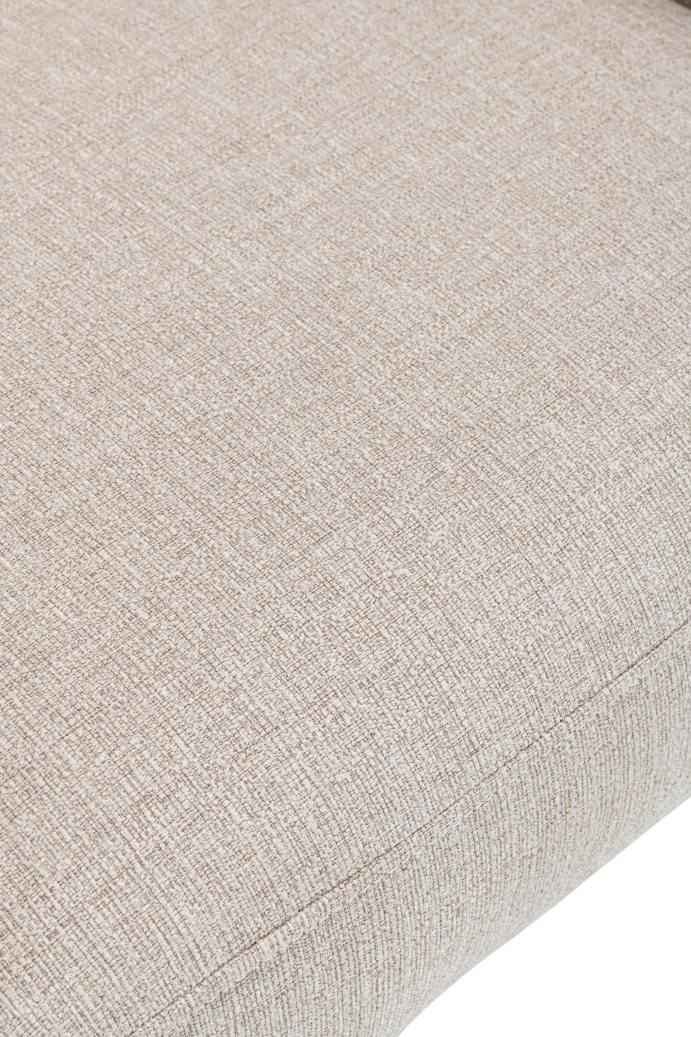 Chaise de salle à manger Japandi en lin beige