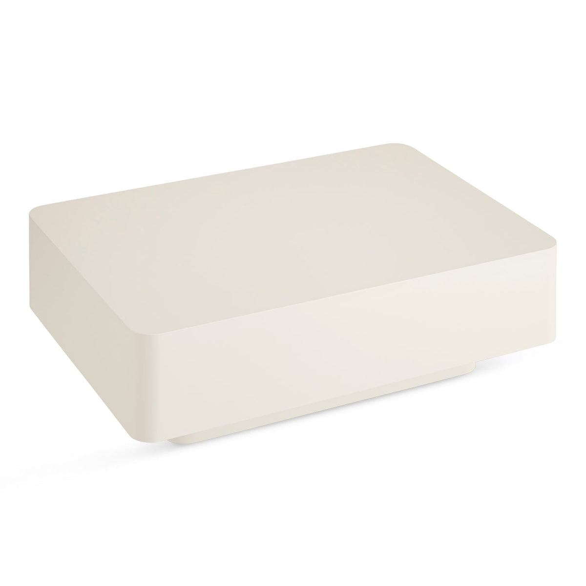 Table basse style Japandi, beige clair, L 120 cm x l 60 cm x H 38 cm