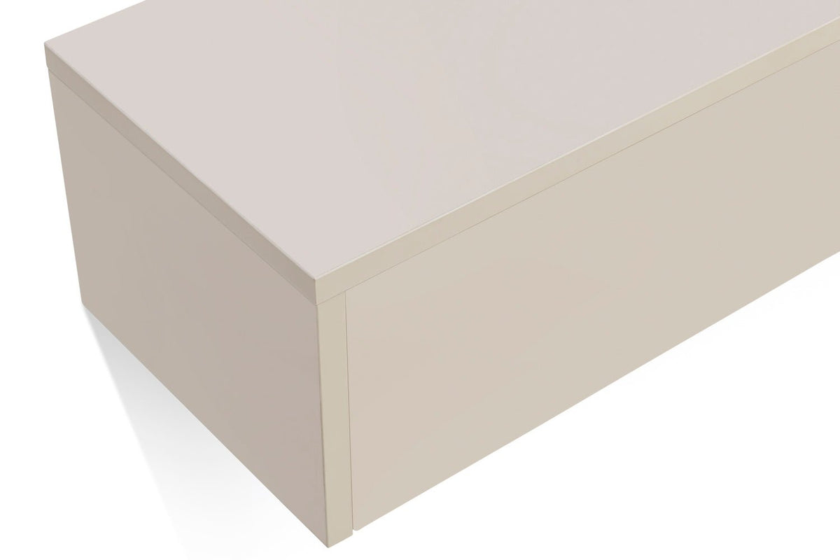 Meuble d'entrée beige clair à 2 tiroirs