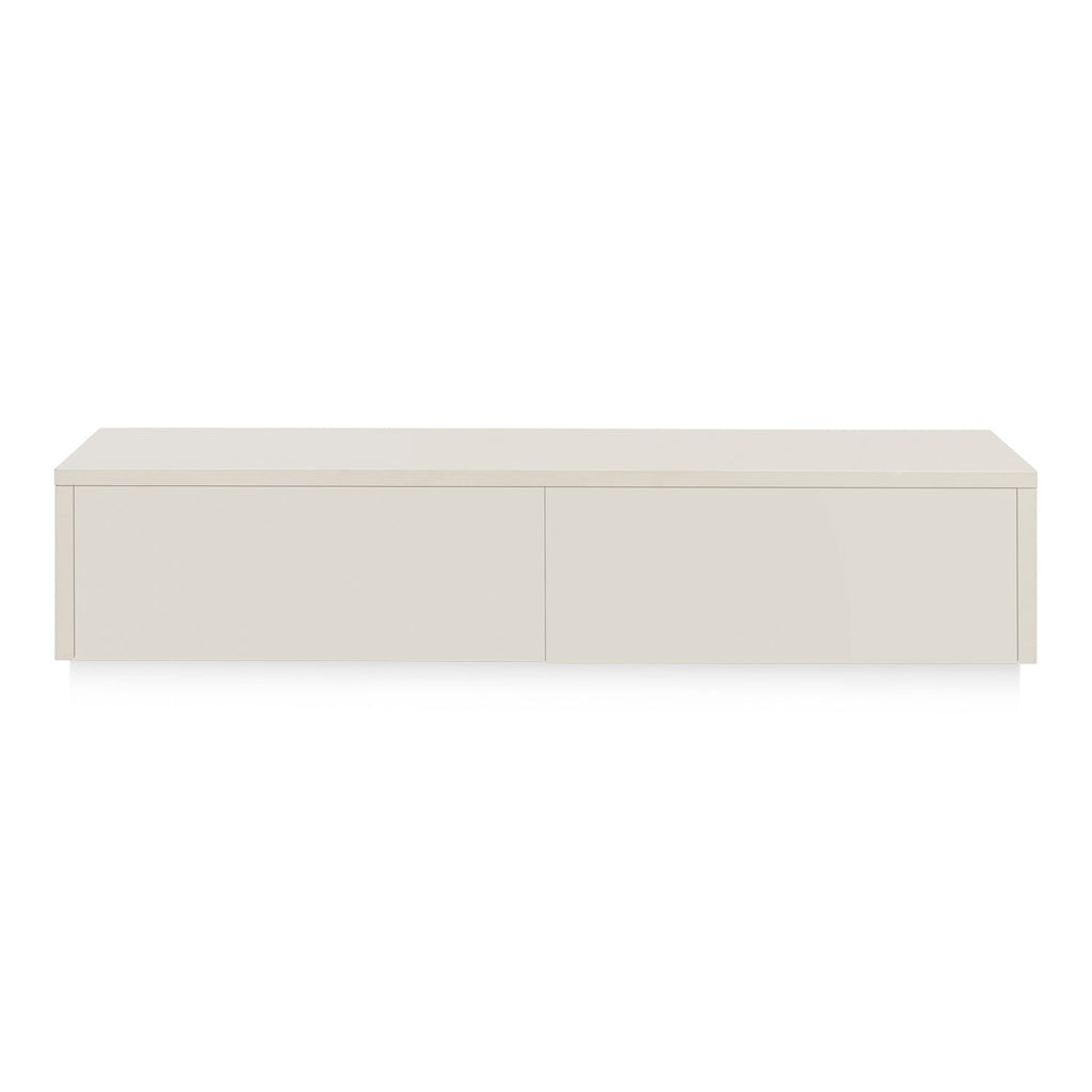 Meuble d'entrée beige clair à 2 tiroirs