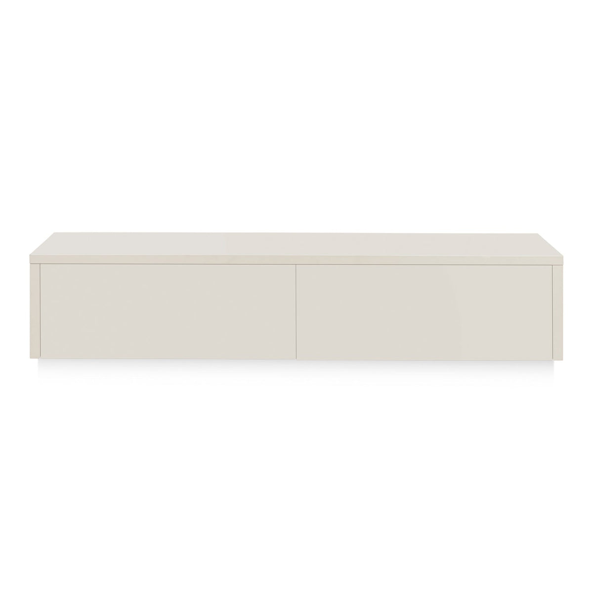 Meuble d'entrée beige clair à 2 tiroirs
