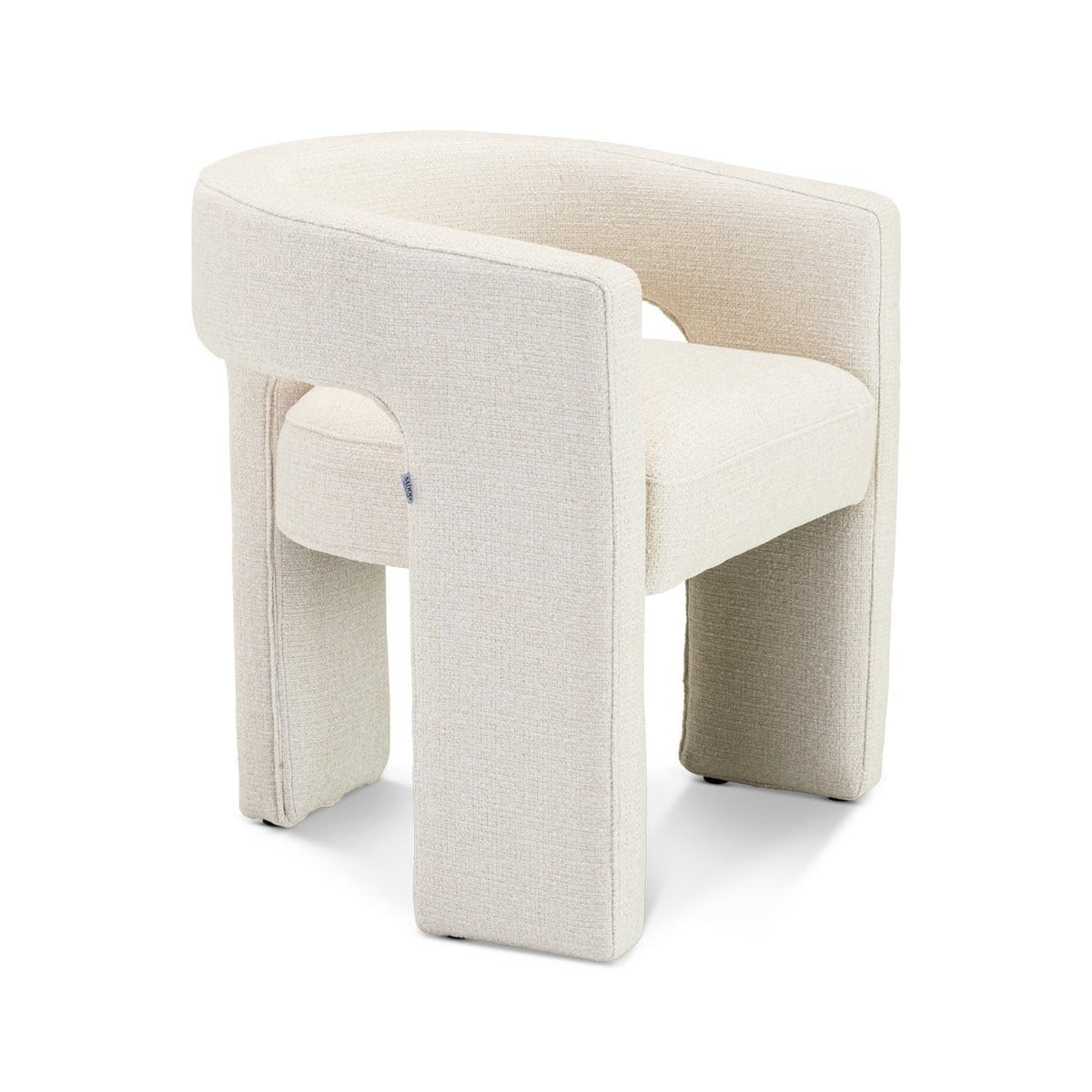 Chaise de salle à manger Japandi – Lin blanc cassé
