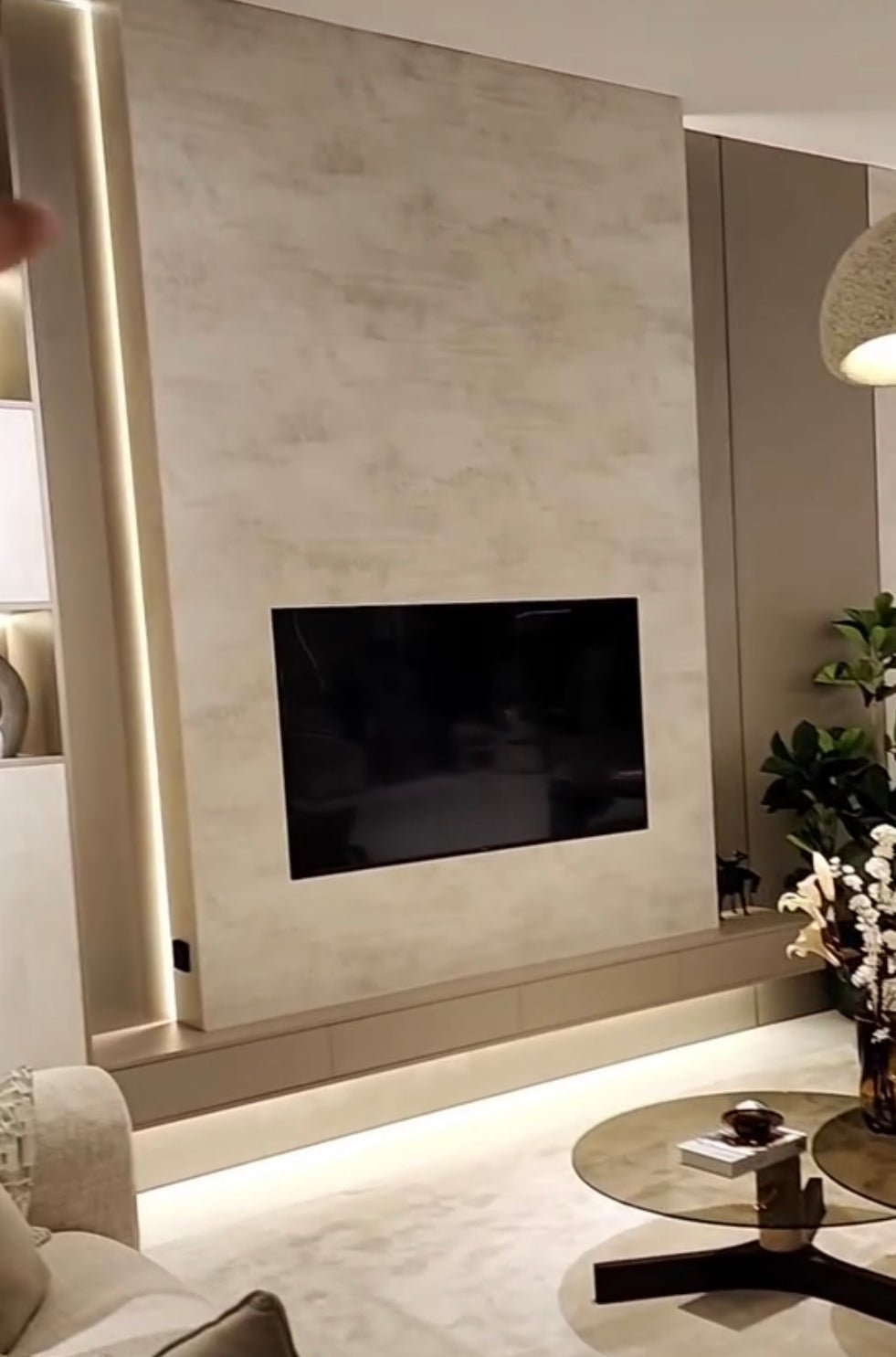 Meuble TV taupe clair
