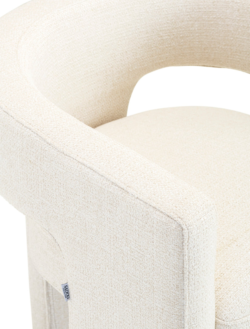 Chaise de salle à manger Japandi – Lin blanc cassé