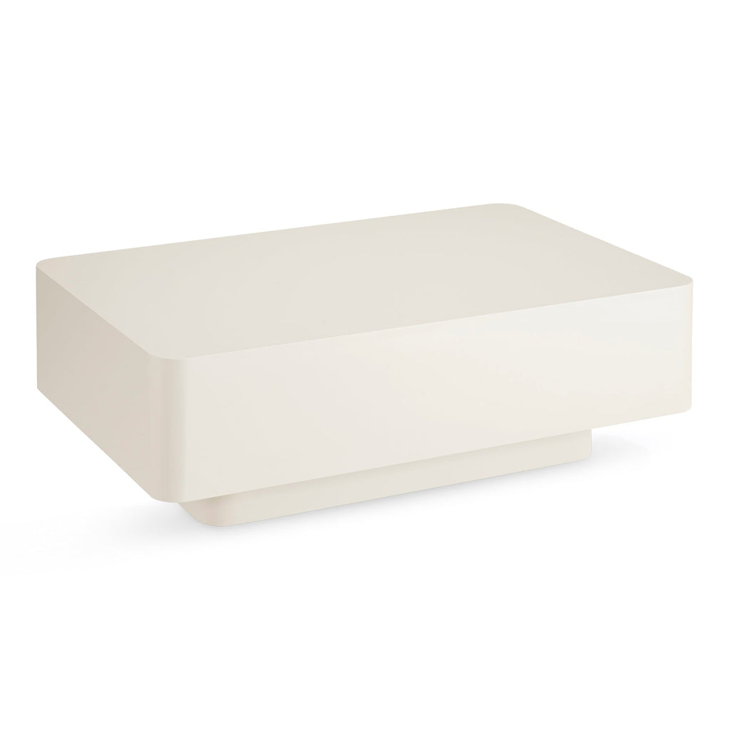 Table basse style Japandi, beige clair, L 120 cm x l 60 cm x H 38 cm