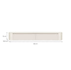 Meuble d'entrée suspendu / Coiffeuse style Japandi – Beige clair