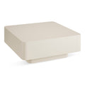 Table basse Japandi beige clair L 100 cm x l 100 cm x H 38 cm