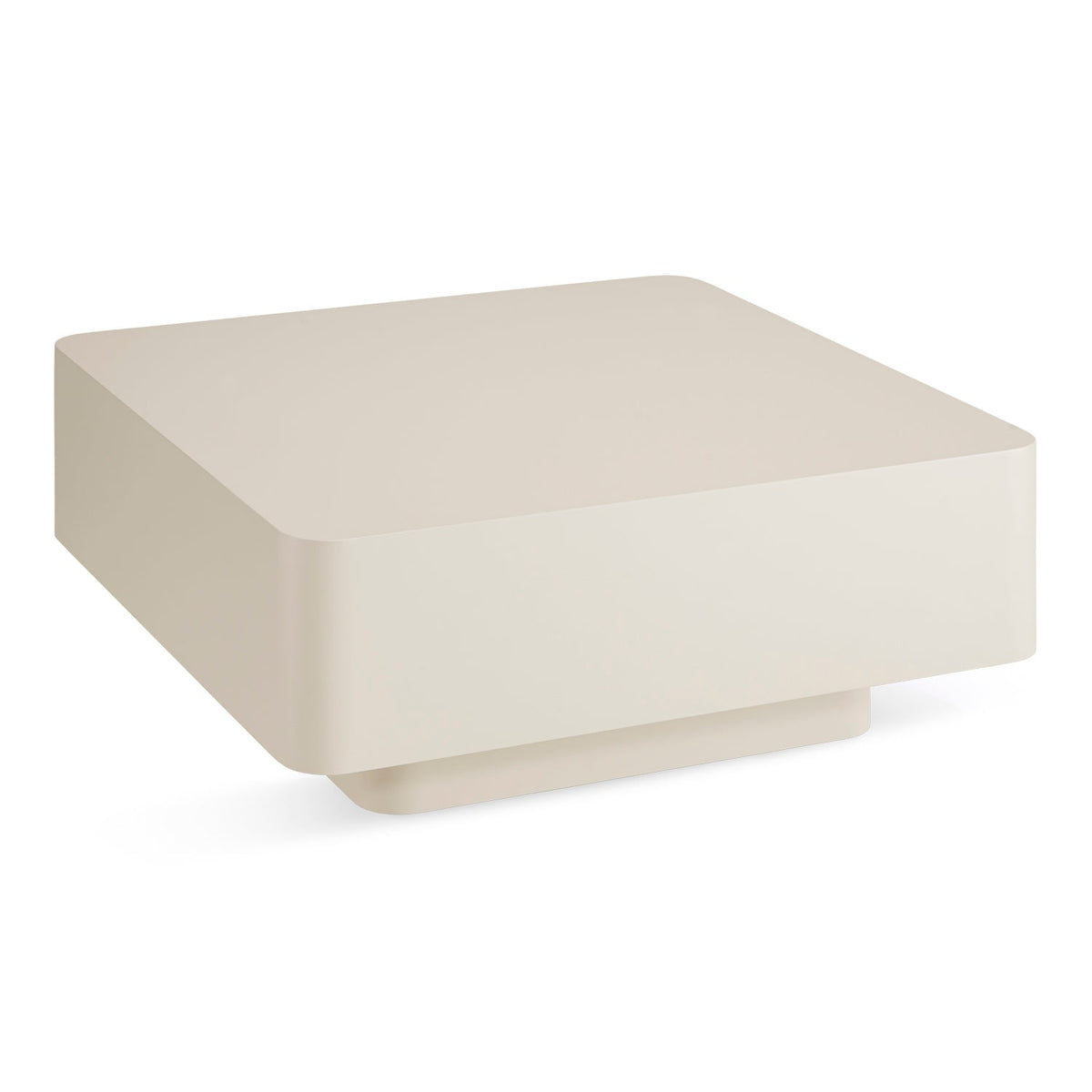 Table basse Japandi beige clair L 100 cm x l 100 cm x H 38 cm