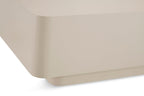 Table basse Japandi beige clair L 100 cm x l 100 cm x H 38 cm