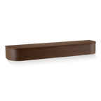Coiffeuse japonaise en noyer avec caisson suspendu
