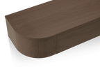 Coiffeuse japonaise en noyer avec caisson suspendu