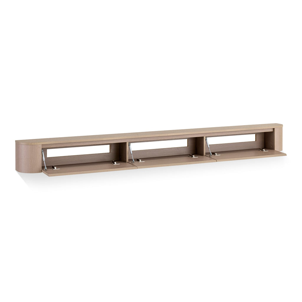 Meuble TV style Japandi en chêne beige clair