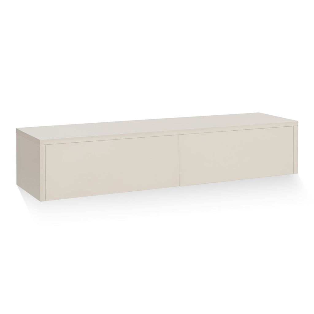 Meuble d'entrée beige clair à 2 tiroirs