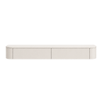 Meuble d'entrée suspendu / Coiffeuse style Japandi – Beige clair