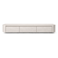 Meuble TV Japandi – Finition aspect béton blanc cassé