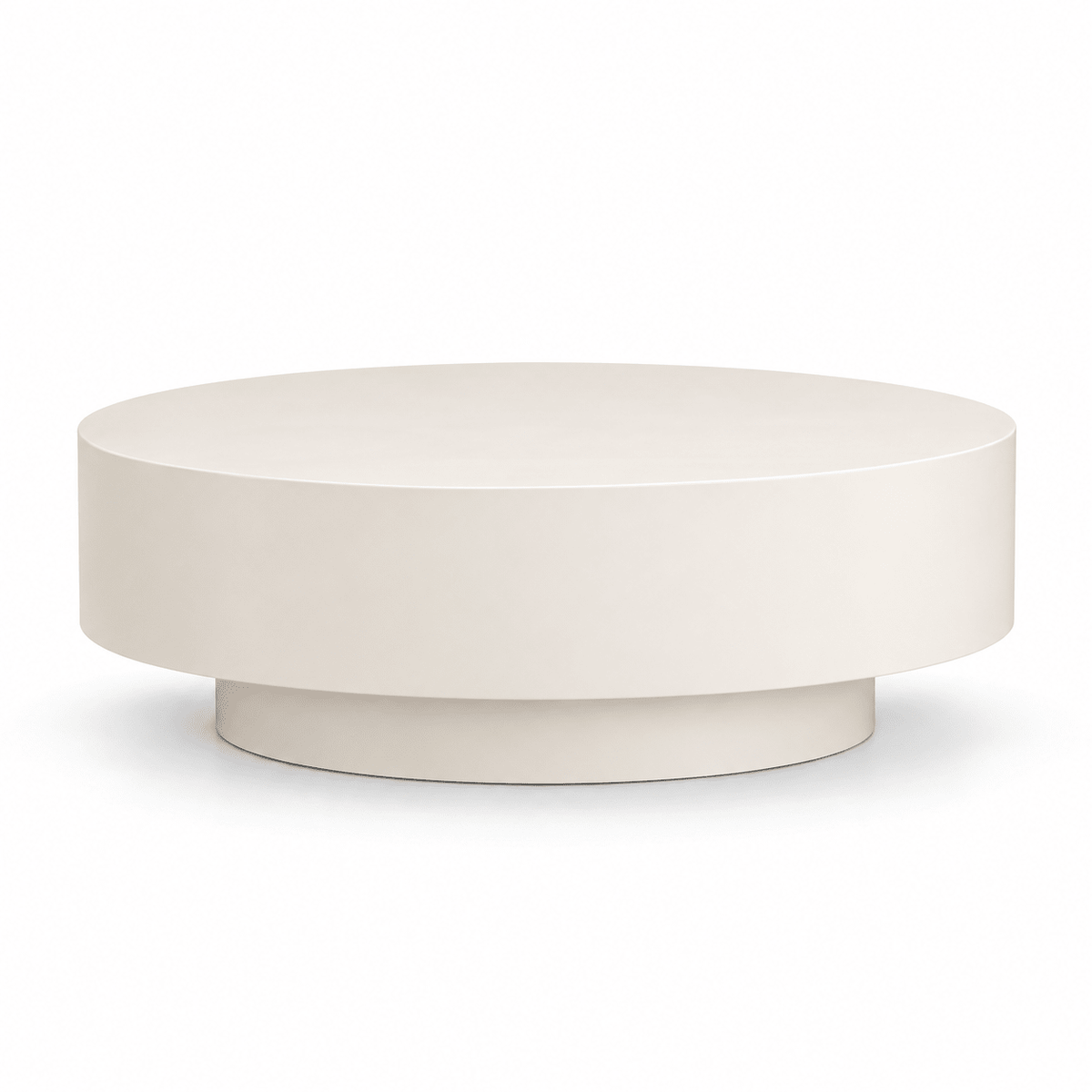 Table basse ronde beige clair Ø 100 cm x H 38 cm