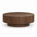 Table basse ronde en noyer Ø 100 cm x H 38 cm