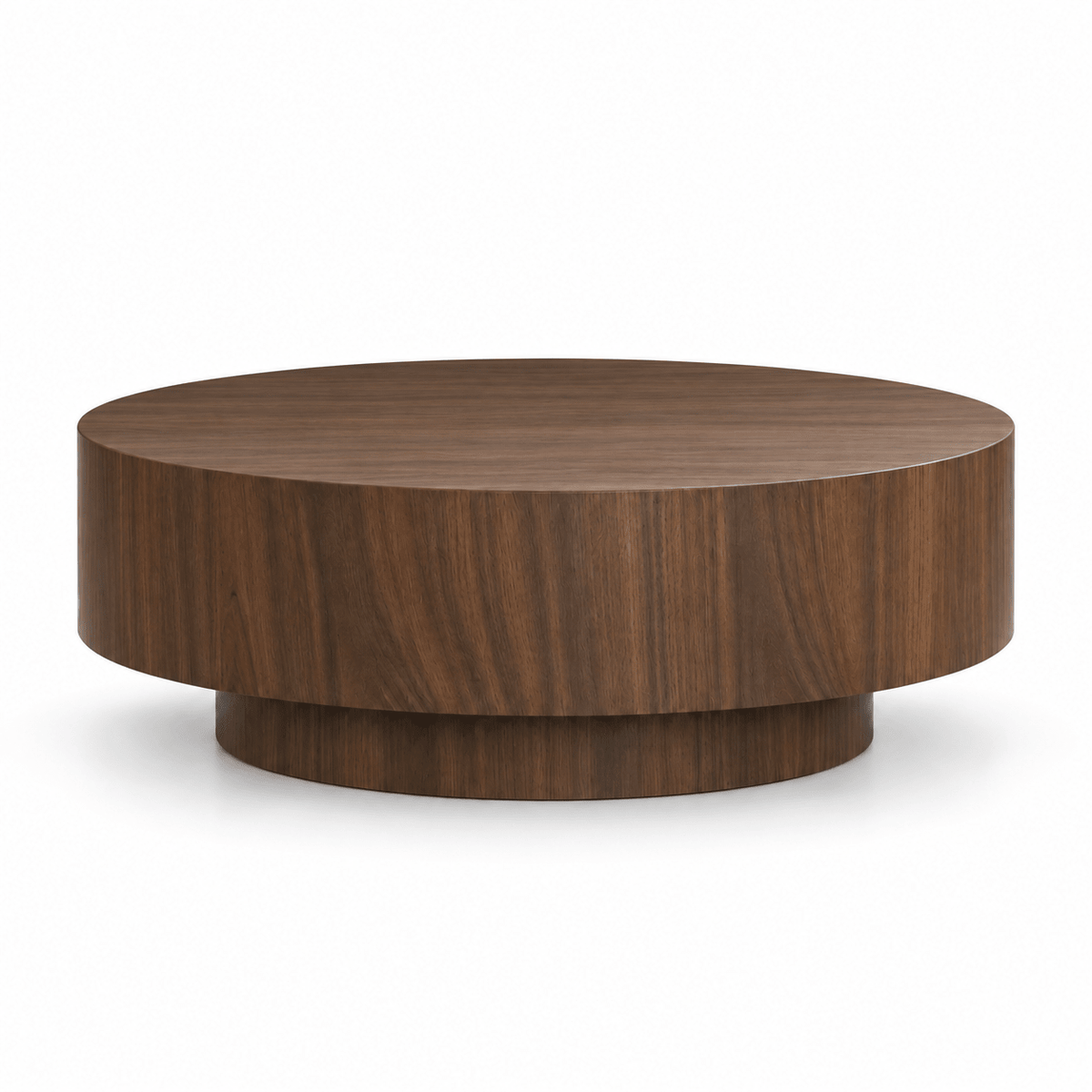 Table basse ronde en noyer Ø 100 cm x H 38 cm