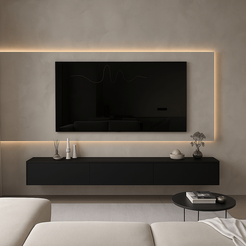 Meuble TV noir mat
