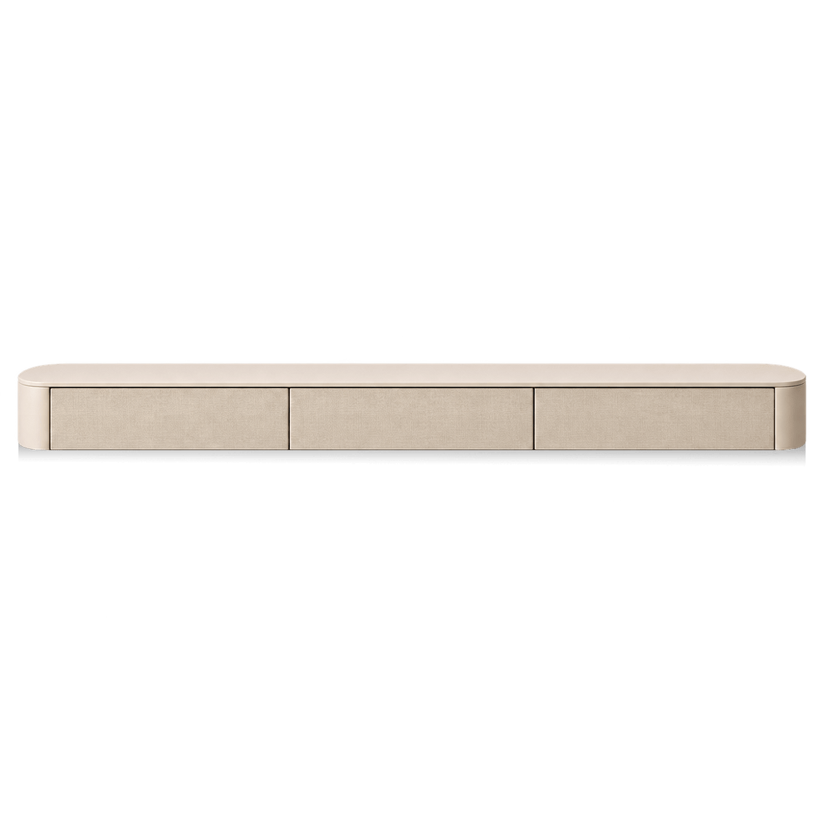 Meuble TV Japandi beige et lin