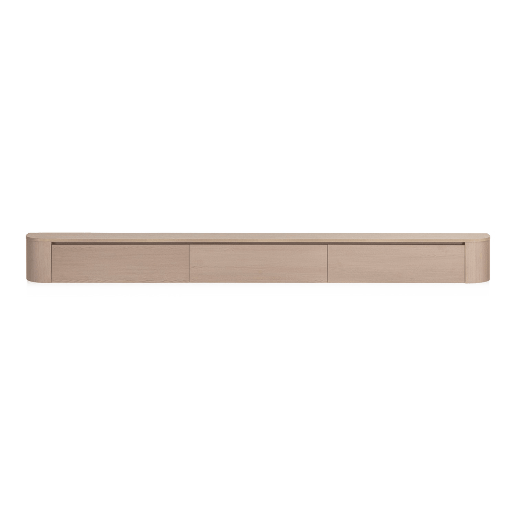 Meuble TV style Japandi en chêne beige clair