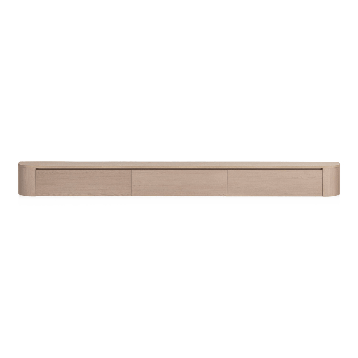 Meuble TV style Japandi en chêne beige clair