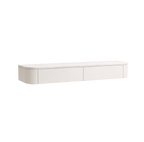 Meuble d'entrée suspendu / Coiffeuse style Japandi – Beige clair