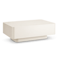 Table basse style Japandi, beige clair, L 120 cm x l 60 cm x H 38 cm