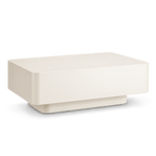 Table basse style Japandi, beige clair, L 120 cm x l 60 cm x H 38 cm