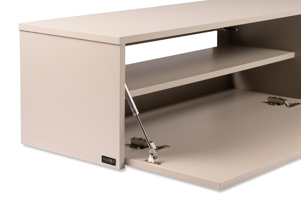 Meuble TV beige-taupe mat