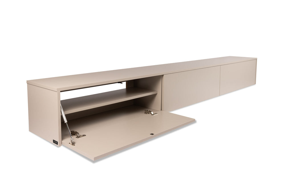 Meuble TV beige-taupe mat