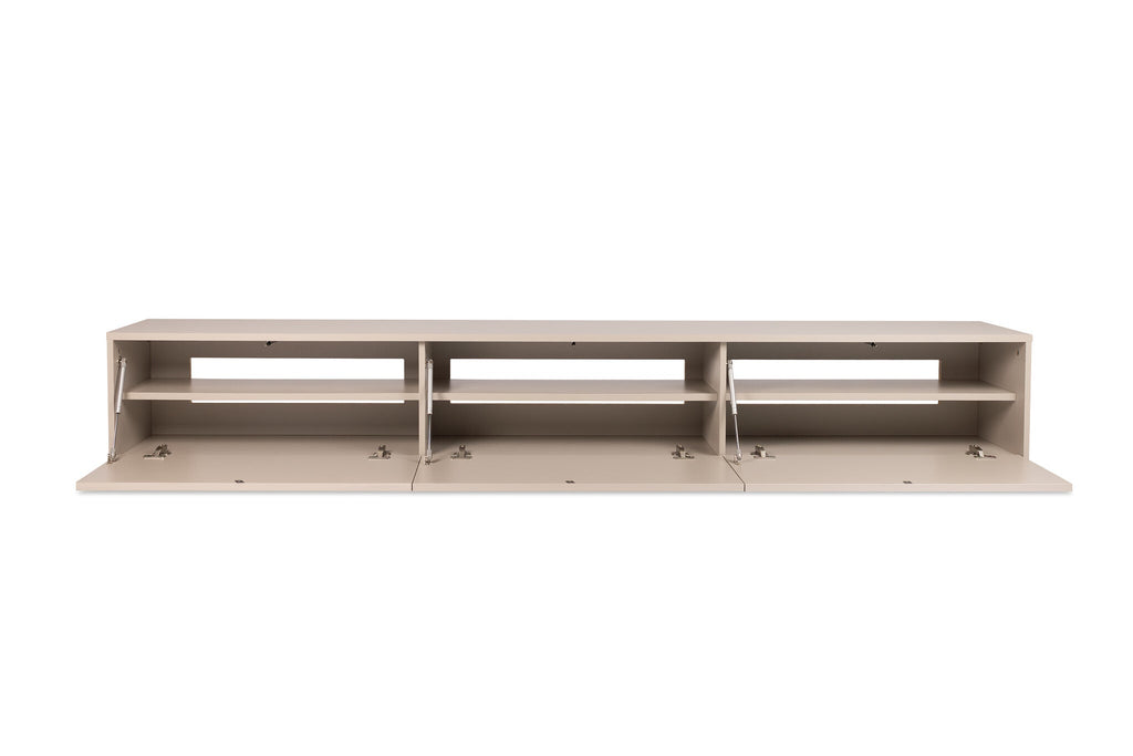 Meuble TV beige-taupe mat