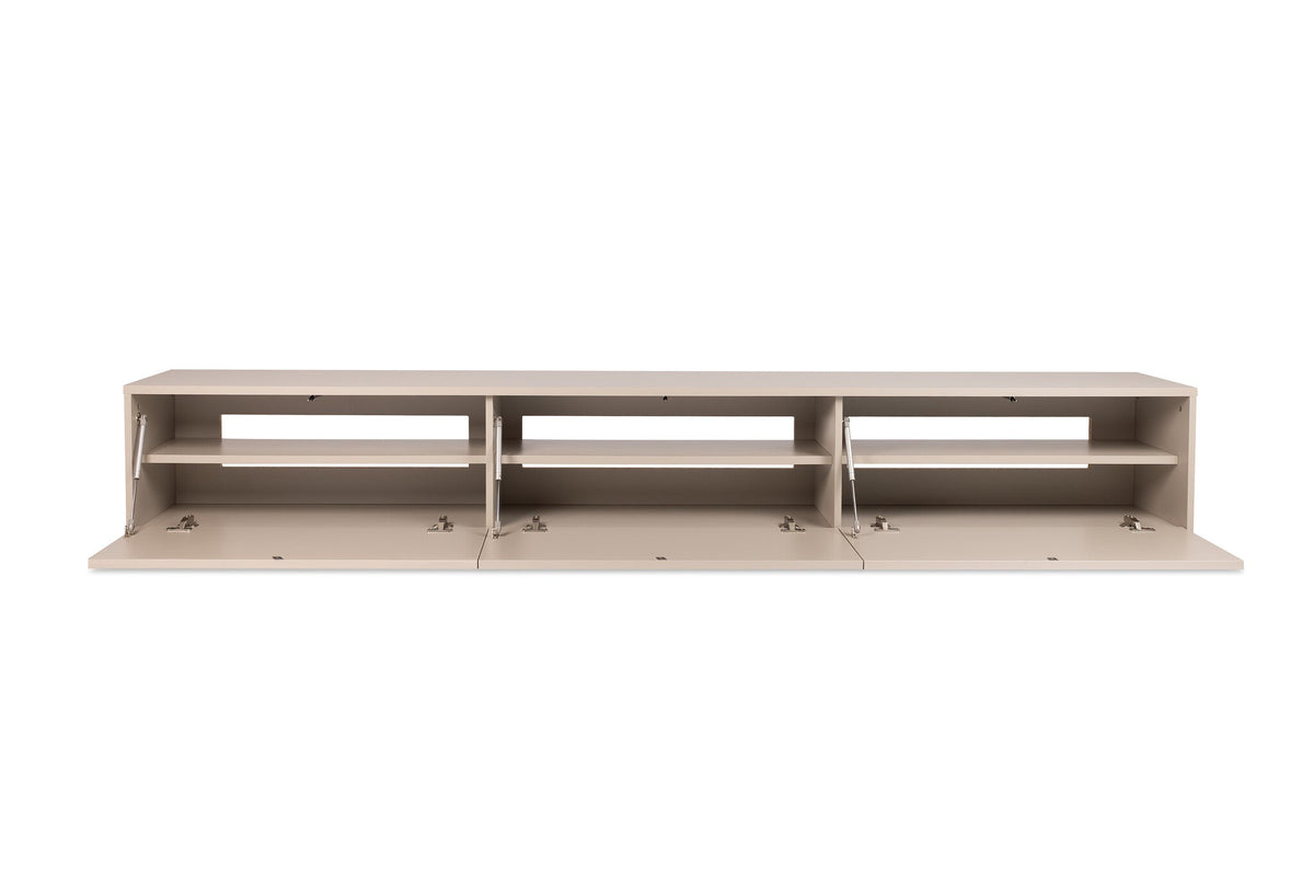 Meuble TV beige-taupe mat