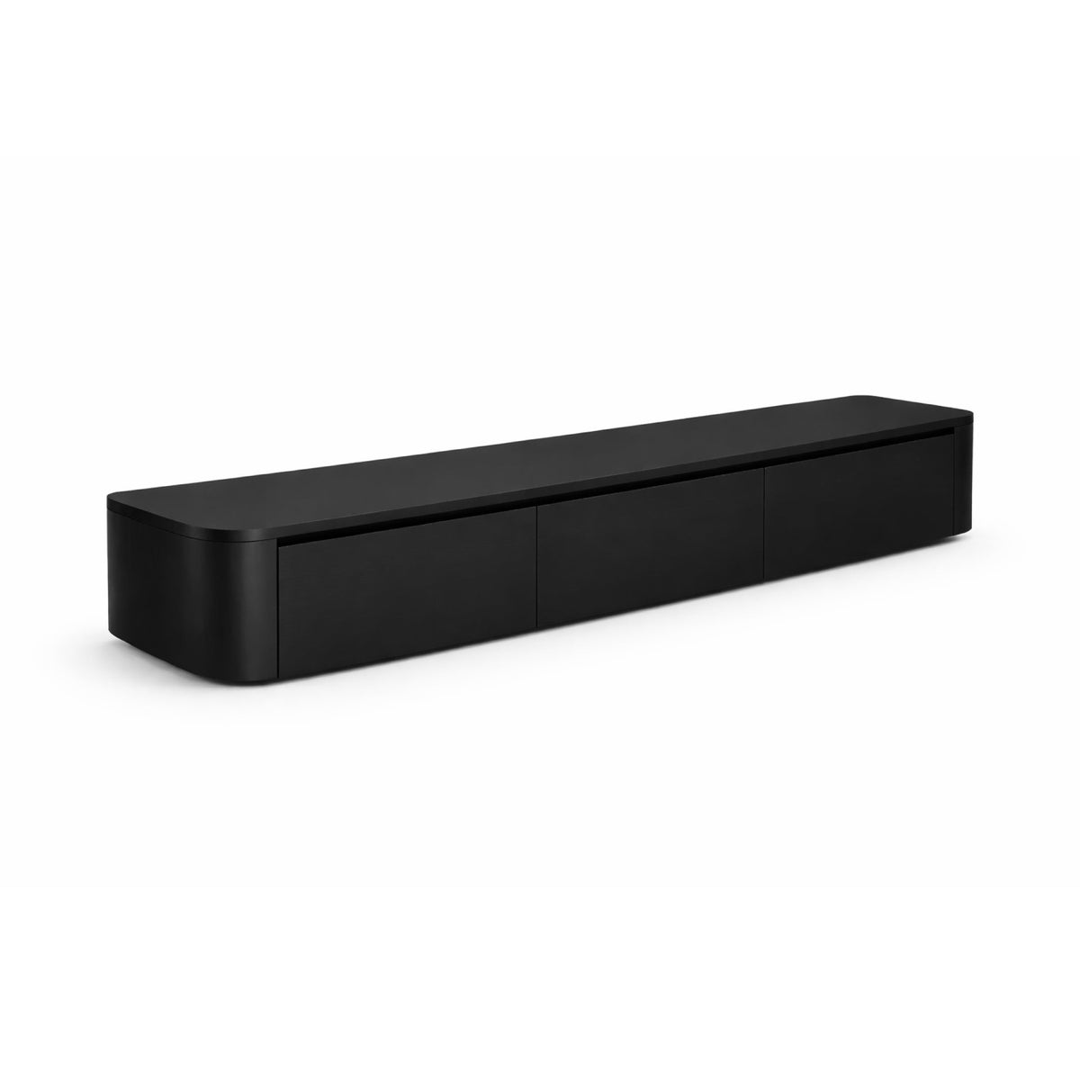 Meuble TV Japandi noir mat